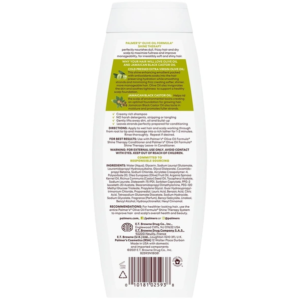 Palmer's Olive Oil With Vitamin E Shine Therapy Shampoo- 400ml (2593)