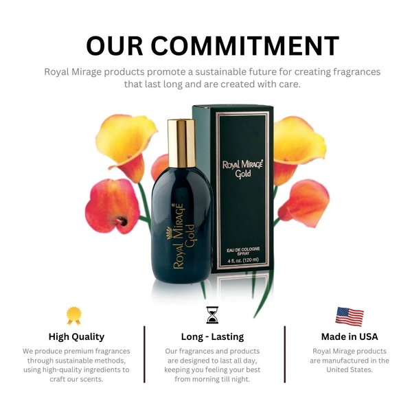 Royal Mirage Gold Eau De Cologne Spray- 120ml