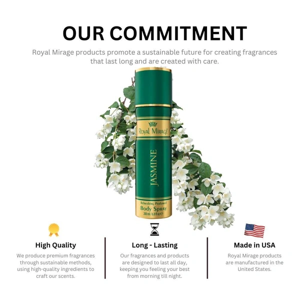 Royal Mirage Jasmine Refreshing Perfumed Body Spray- 200ml