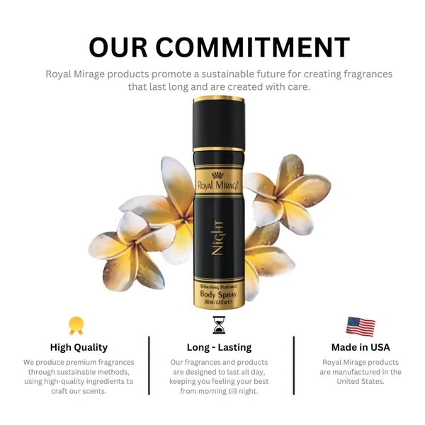 Royal Mirage Night Refreshing Perfumed Body Spray- 200ml