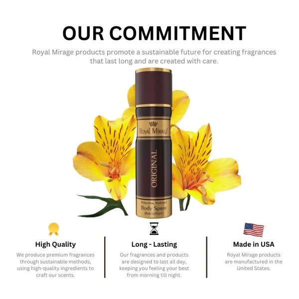 Royal Mirage Original Refreshing Perfumed Body Spray- 200ml