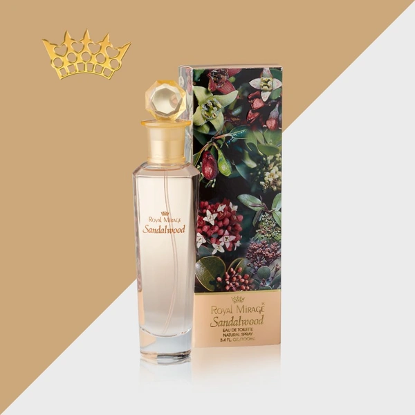 Royal Mirage Sandalwood Eau De Toilette Natural Spray- 100ml