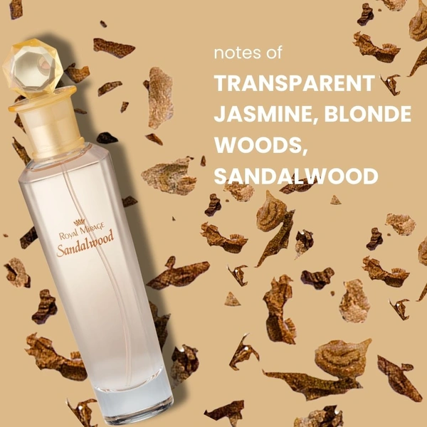 Royal Mirage Sandalwood Eau De Toilette Natural Spray- 100ml