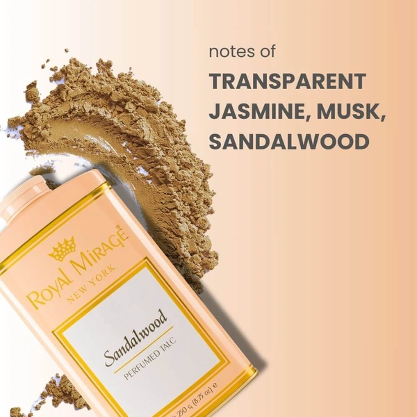Royal Mirage Sandalwood Perfumed Talc Powder-  250gm
