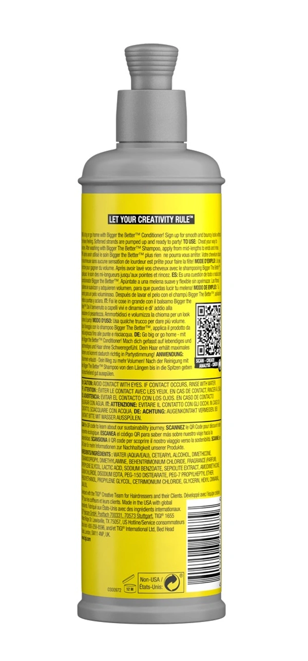 TIGI Bed Head Bigger The Better Lightweight Volume Hair Conditioner- 300ml