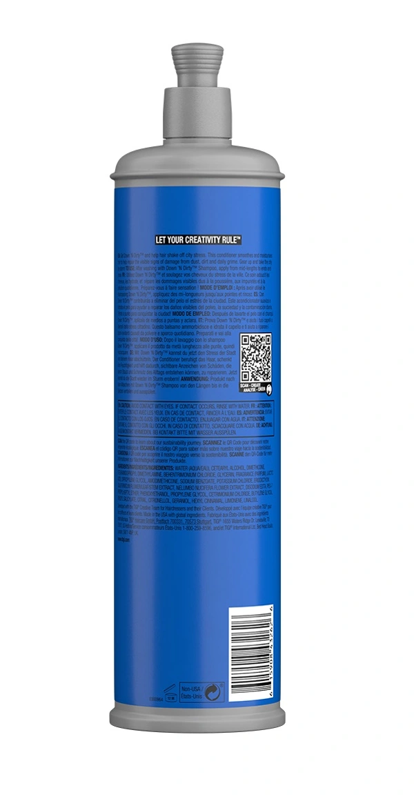 TIGI Bed Head Down N' Dirty Lightweight Hair Conditioner For Detox & Repair- 600ml