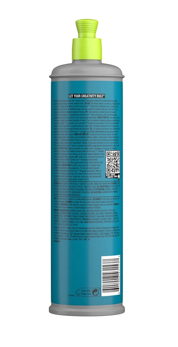 TIGI Bed Head Gimme Grip Texturizing Shampoo For Lifeless Hair- 600ml
