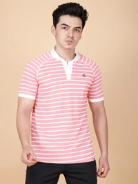 SMART FIT HALF SLEEVE POLO T-SHIRT - L, DARK PINK