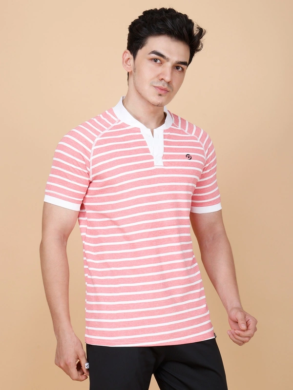 SMART FIT HALF SLEEVE POLO T-SHIRT - L, DARK PINK