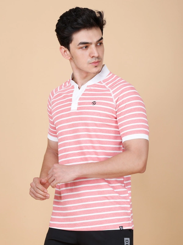 SMART FIT HALF SLEEVE POLO T-SHIRT - L, DARK PINK