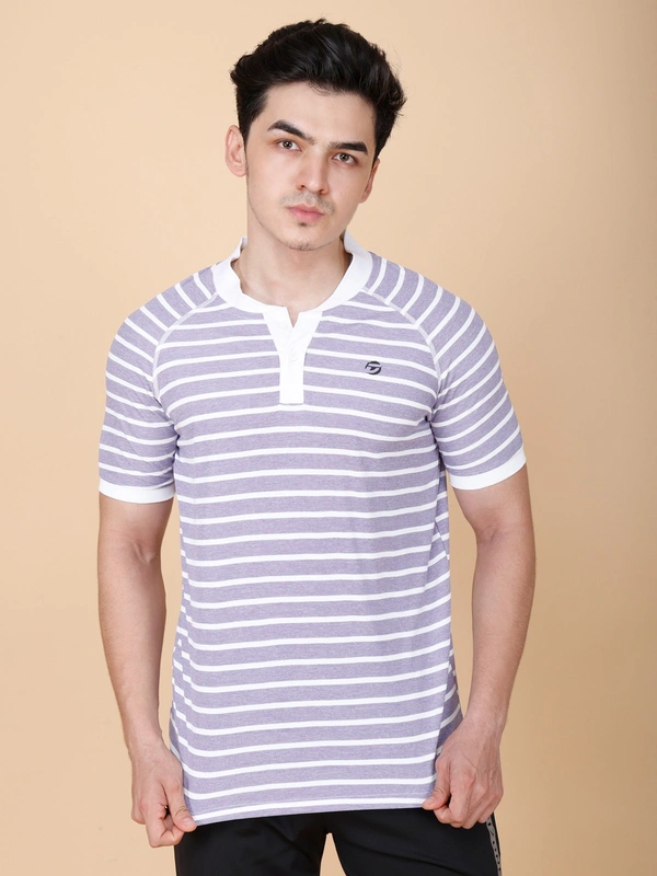 SMART FIT HALF SLEEVE POLO T-SHIRT - XL, PURPLE