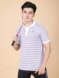 SMART FIT HALF SLEEVE POLO T-SHIRT - XL, PURPLE