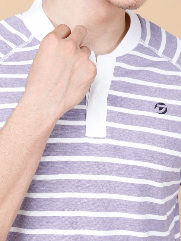 SMART FIT HALF SLEEVE POLO T-SHIRT - XL, PURPLE