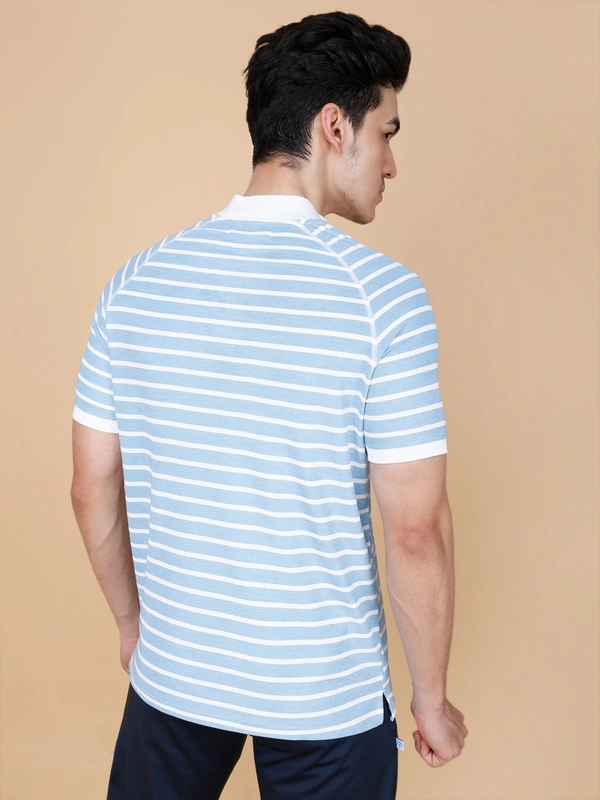 SMART FIT HALF SLEEVE POLO T-SHIRT - M, SKY BLUE