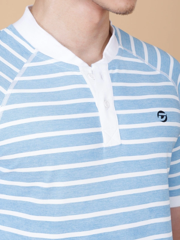 SMART FIT HALF SLEEVE POLO T-SHIRT - M, SKY BLUE