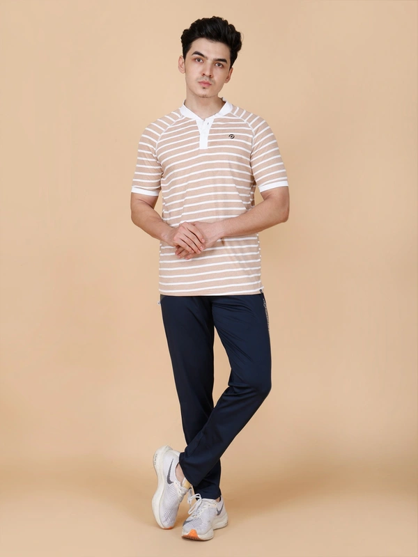 SMART FIT HALF SLEEVE POLO T-SHIRT - XL, BROWN