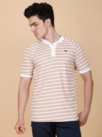 SMART FIT HALF SLEEVE POLO T-SHIRT - XL, BROWN
