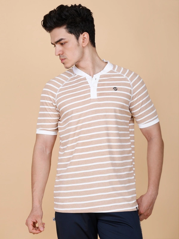 SMART FIT HALF SLEEVE POLO T-SHIRT - XL, BROWN