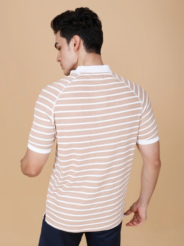 SMART FIT HALF SLEEVE POLO T-SHIRT - XL, BROWN