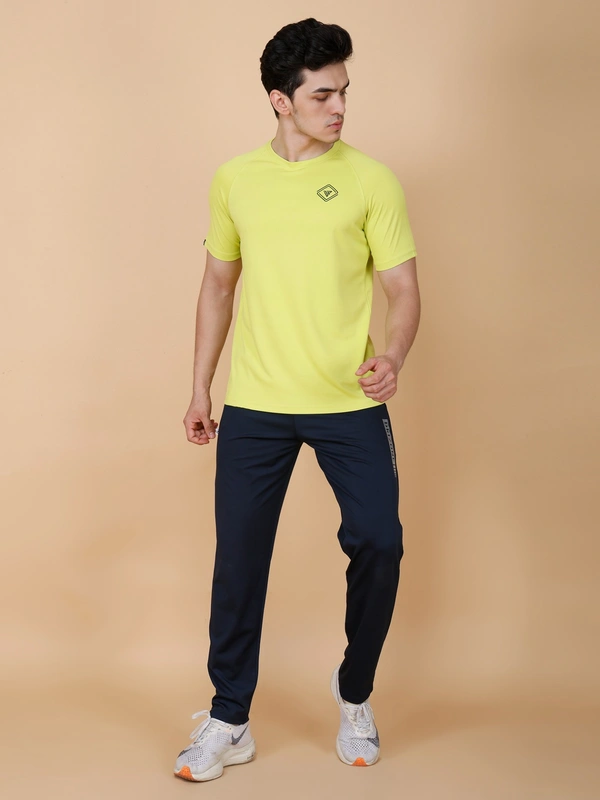 EVERYDAY ESSENTIAL PLAIN HALF SLEEVE T-SHIRT - XXL, LIME GREEN
