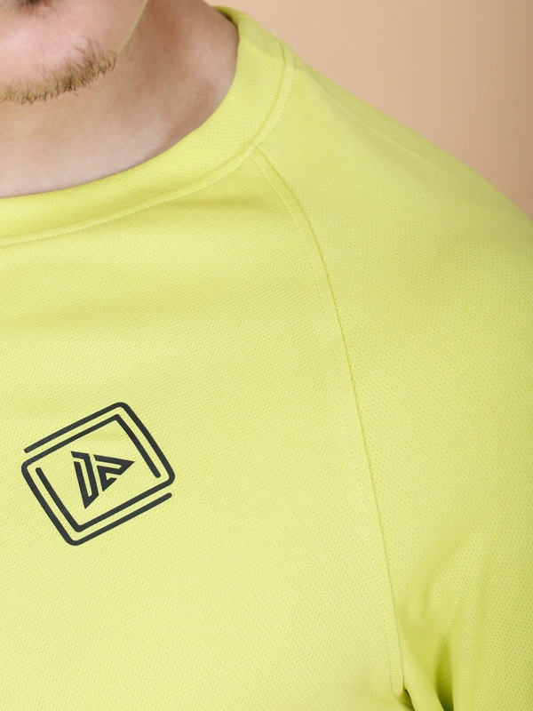 EVERYDAY ESSENTIAL PLAIN HALF SLEEVE T-SHIRT - XXL, LIME GREEN