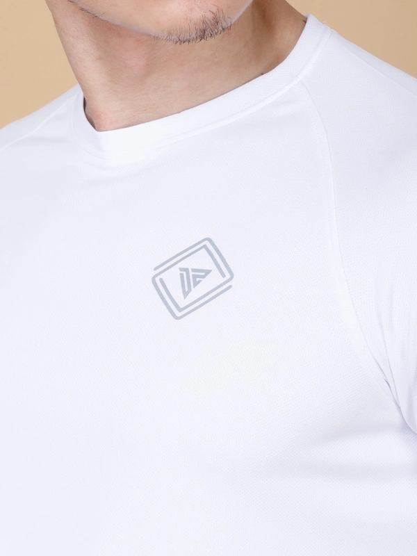 EVERYDAY ESSENTIAL PLAIN HALF SLEEVE T-SHIRT - M, WHITE