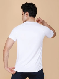 EVERYDAY ESSENTIAL PLAIN HALF SLEEVE T-SHIRT - M, WHITE