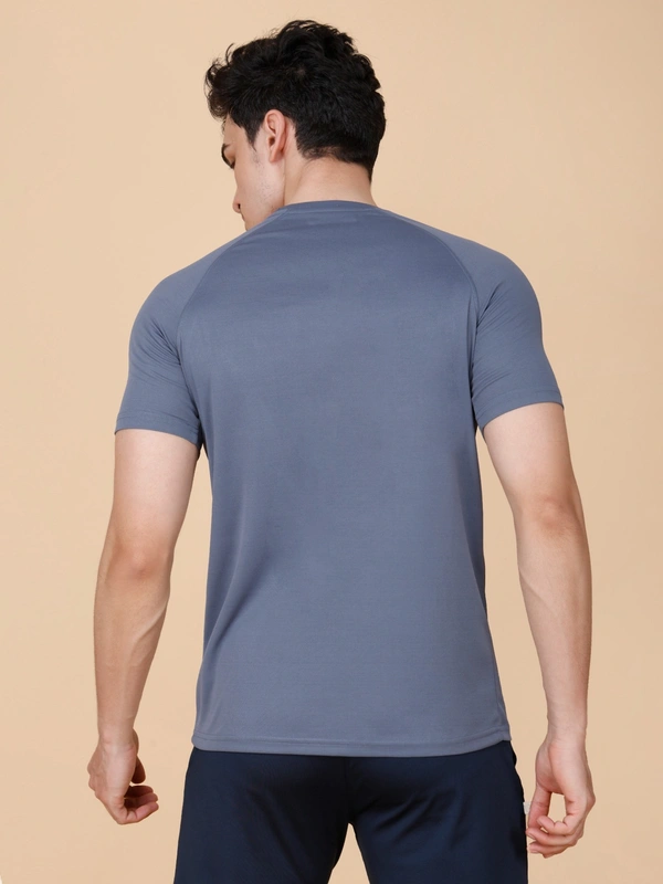 EVERYDAY ESSENTIAL PLAIN HALF SLEEVE T-SHIRT - L, DARK GREY