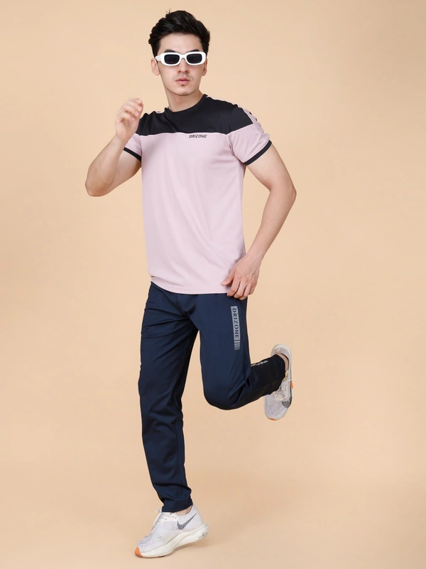 PERFORMANCE PANELLED HALF SLEEVE  T-SHIRT - XL, ONION PINK