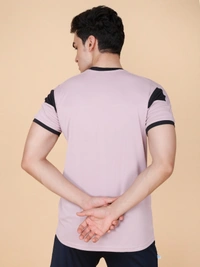 PERFORMANCE PANELLED HALF SLEEVE  T-SHIRT - XL, ONION PINK