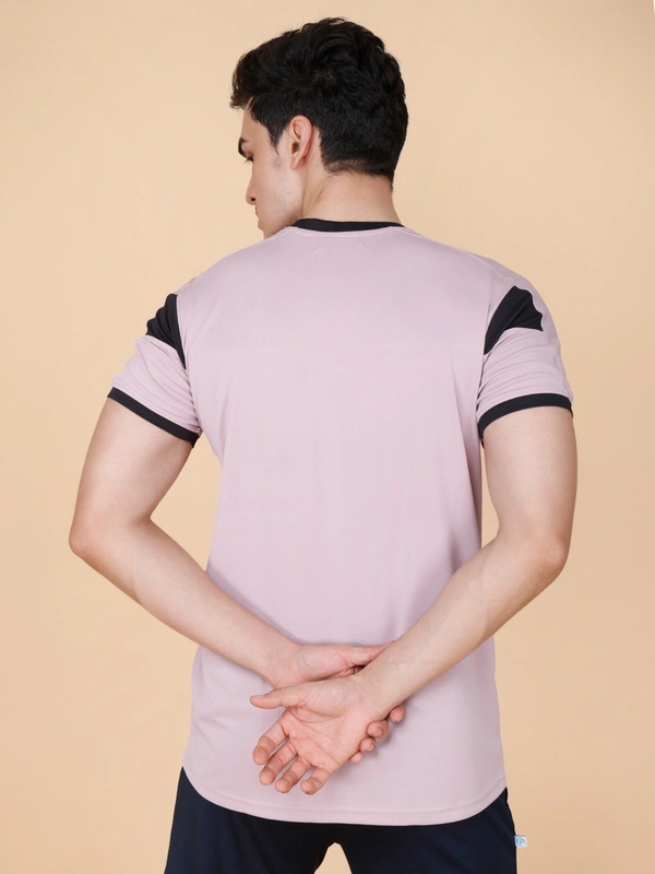 PERFORMANCE PANELLED HALF SLEEVE  T-SHIRT - XL, ONION PINK