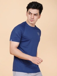 EVERYDAY ESSENTIAL PLAIN HALF SLEEVE T-SHIRT - XL, NAVY BLUE