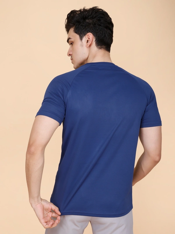 EVERYDAY ESSENTIAL PLAIN HALF SLEEVE T-SHIRT - XL, NAVY BLUE