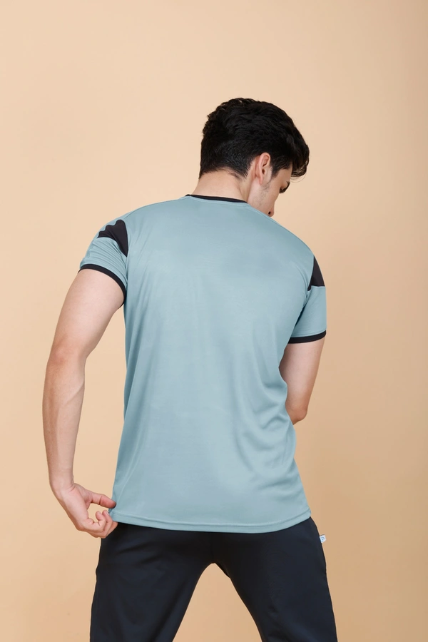 PERFORMANCE PANELLED HALF SLEEVE  T-SHIRT - L, PISTA