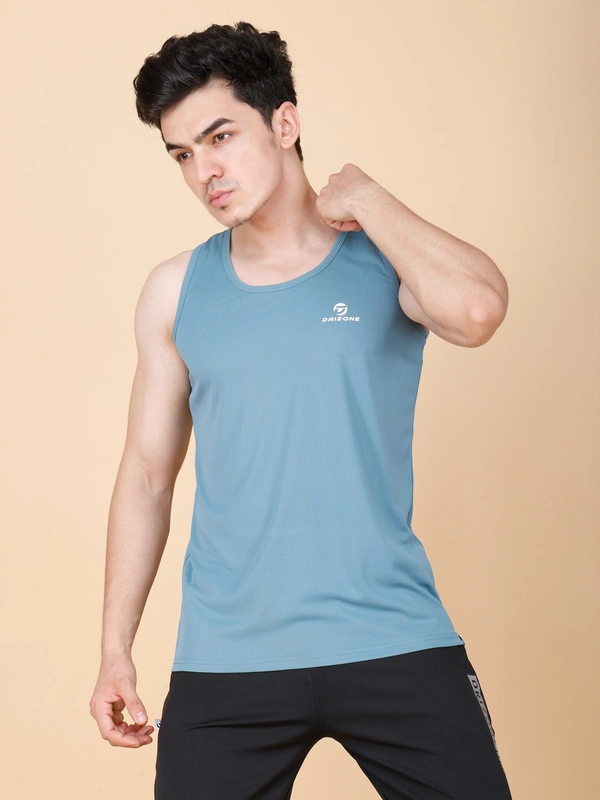 ESSENTIAL GYM TANK TOP/SANDO - M, TEAL GREEN