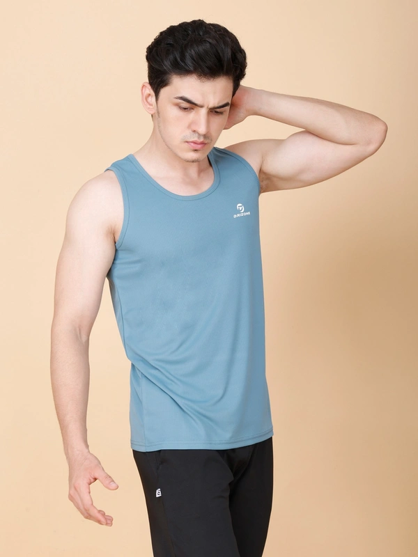 ESSENTIAL GYM TANK TOP/SANDO - M, TEAL GREEN
