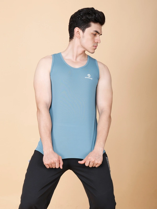 ESSENTIAL GYM TANK TOP/SANDO - M, TEAL GREEN