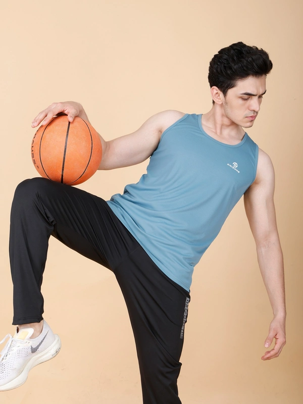 ESSENTIAL GYM TANK TOP/SANDO - M, TEAL GREEN