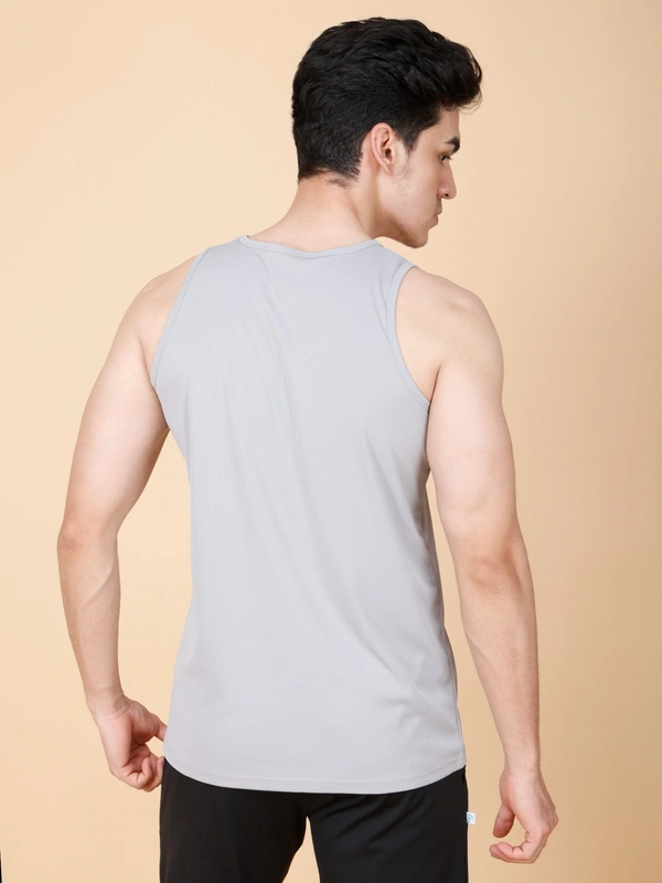 ESSENTIAL GYM TANK TOP/SANDO - L, LIGHT GREY