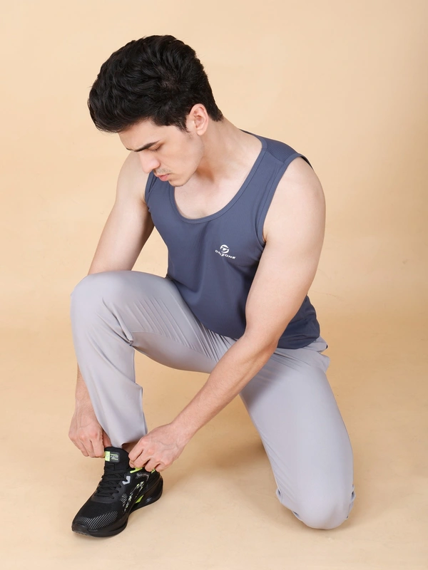 ESSENTIAL GYM TANK TOP/SANDO - M, BLUE