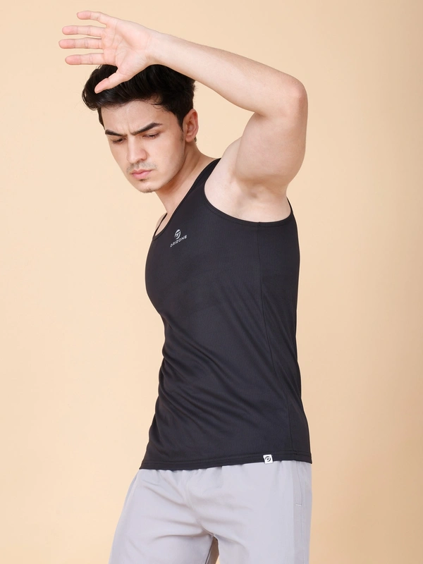 ESSENTIAL GYM TANK TOP/SANDO - L, BLACK
