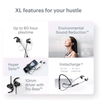 Noise Flair XL with 80hrs of playtime, ESR, Instacharge and Bluetooth v5.2 Bluetooth Gaming Headset ( In the Ear) - White, Free