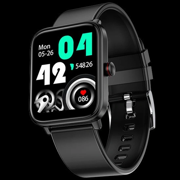 Fire Boltt Ninja Pro Max Smartwatch features a large display of 40mm (1.6 inch), 27 sports mode, SpO2 monitor, heart rate monitoring, and much more. - Free, Black
