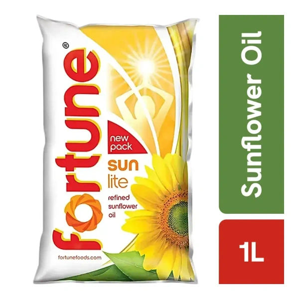 Fortune Sunflower Oil 1ltr Sun Lite Sunflower Refined - 1L