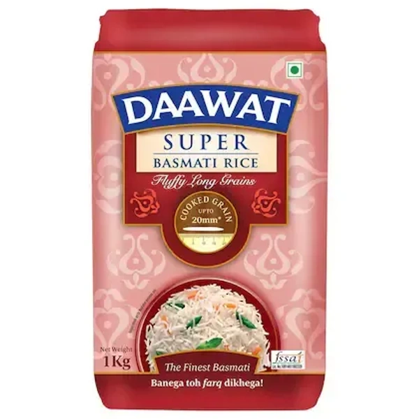 Daawat Super Basmati Rice 1 kg - 1kg