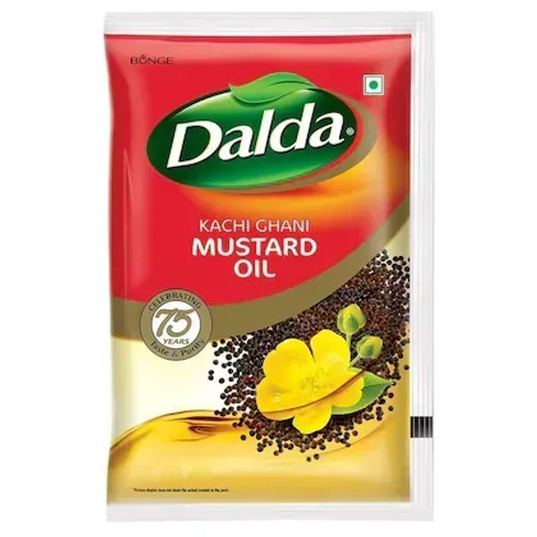 Dalda Kachi Ghani Mustard Oil 1 L (Pouch) - 1L