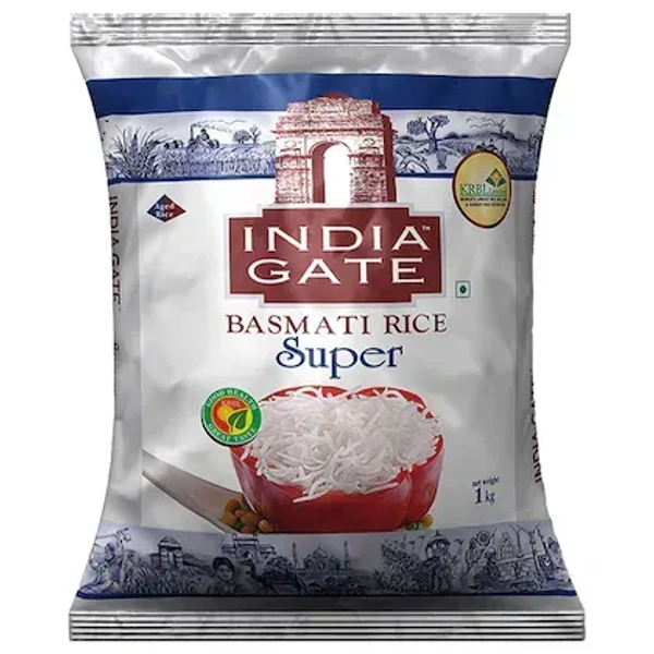 India Gate Super Basmati Rice 1 kg - 1kg