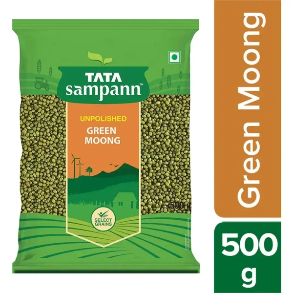 Tata Sampann Moong Green 500g ,Whole - 500g