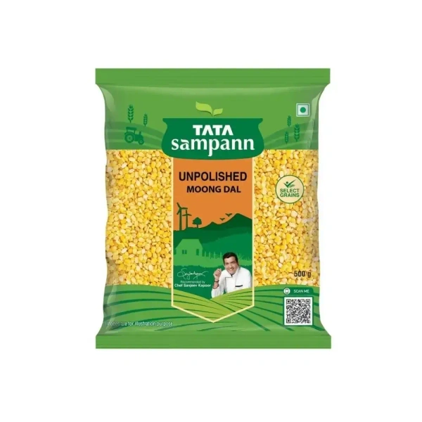 Tata Sampann Split Moong Dal 500g , Unpolished - 500g