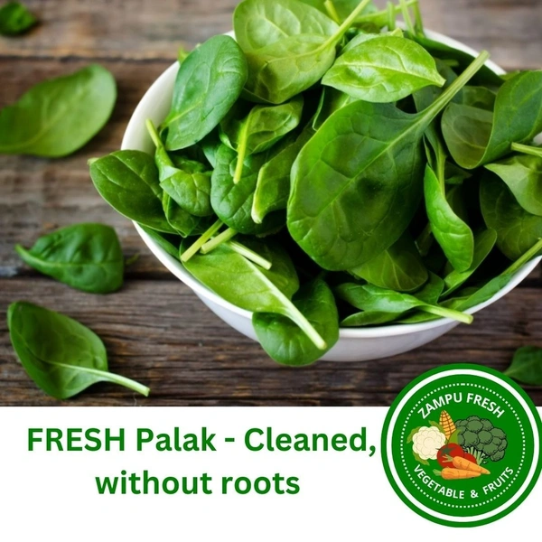 Palak - Cleaned, without roots - 1 bundle